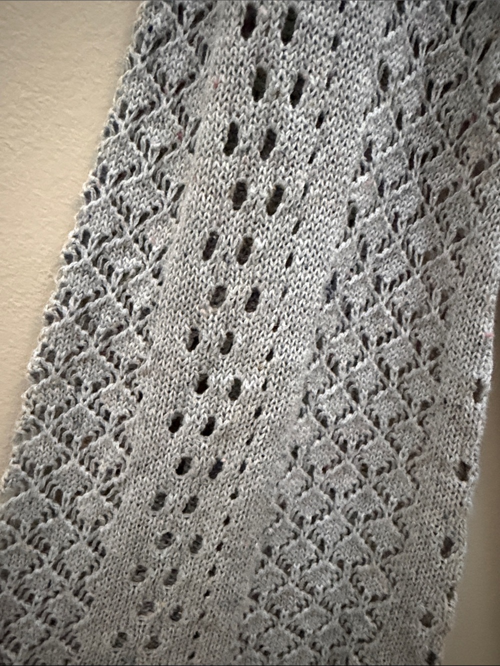 Sundance Light Gray Openwork Ruffle-Neck Sweater - Picture 4 of 6
